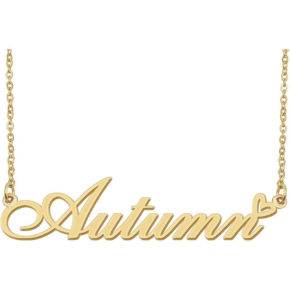 Personalized Heart Name Necklace Gold Custom Any Names Stainless Steel Jewelry f